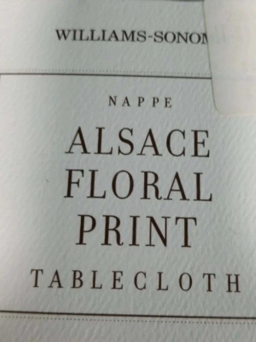 New! Williams-Sonoma Nappe Alsace Floral Print Tablecloth 100% Cotton 70x108